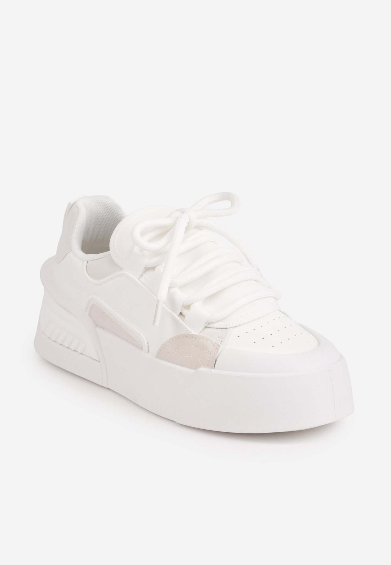  Sneakers Albi tip teniși pe talpă groasă Albi