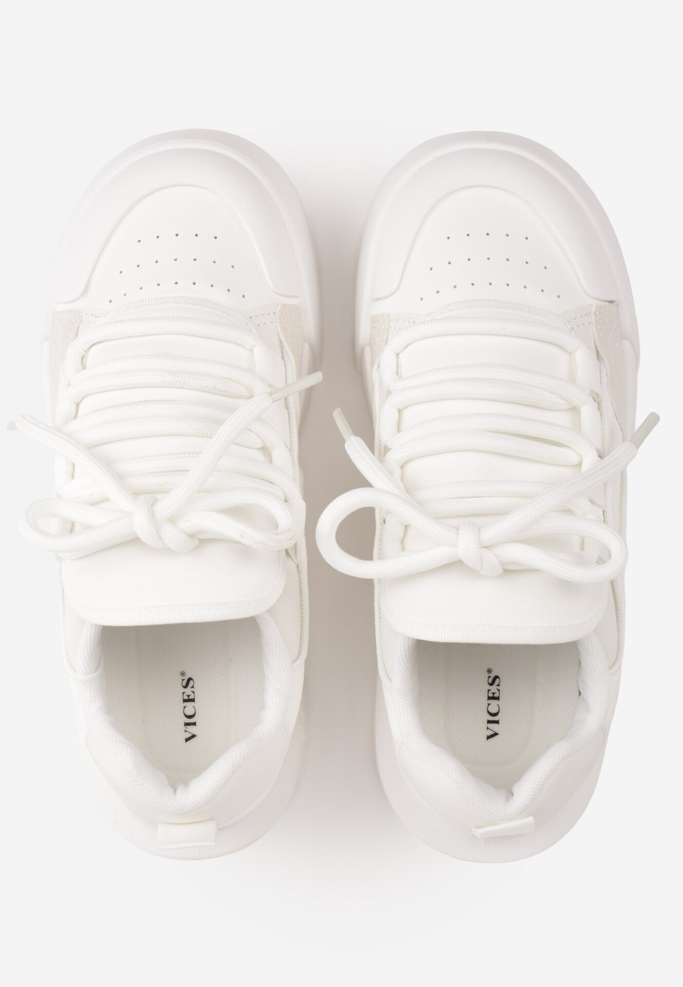  Sneakers Albi tip teniși pe talpă groasă Albi