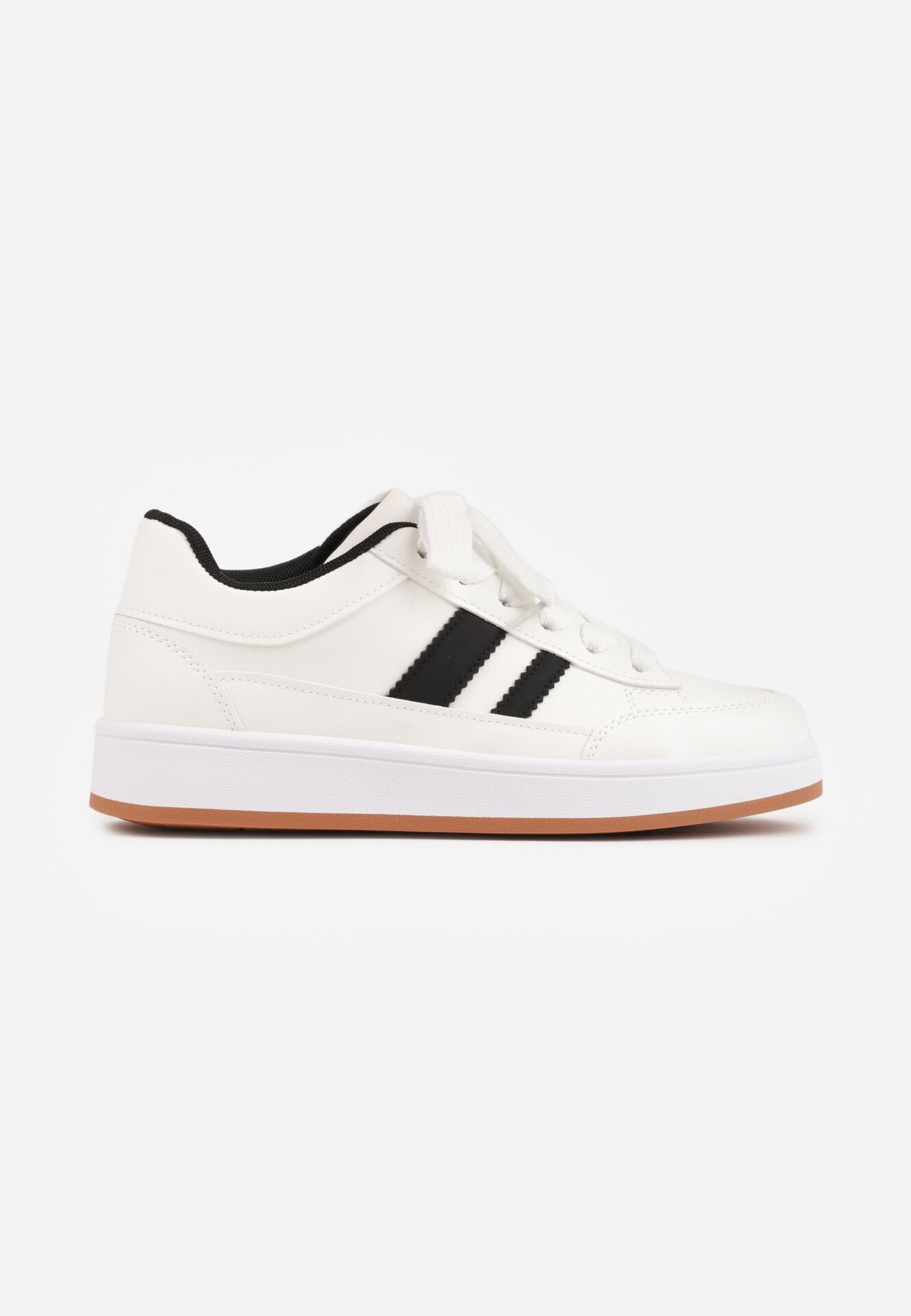  Sneakers Casual cu cusături decorative și benzi laterale Ariesera Albi