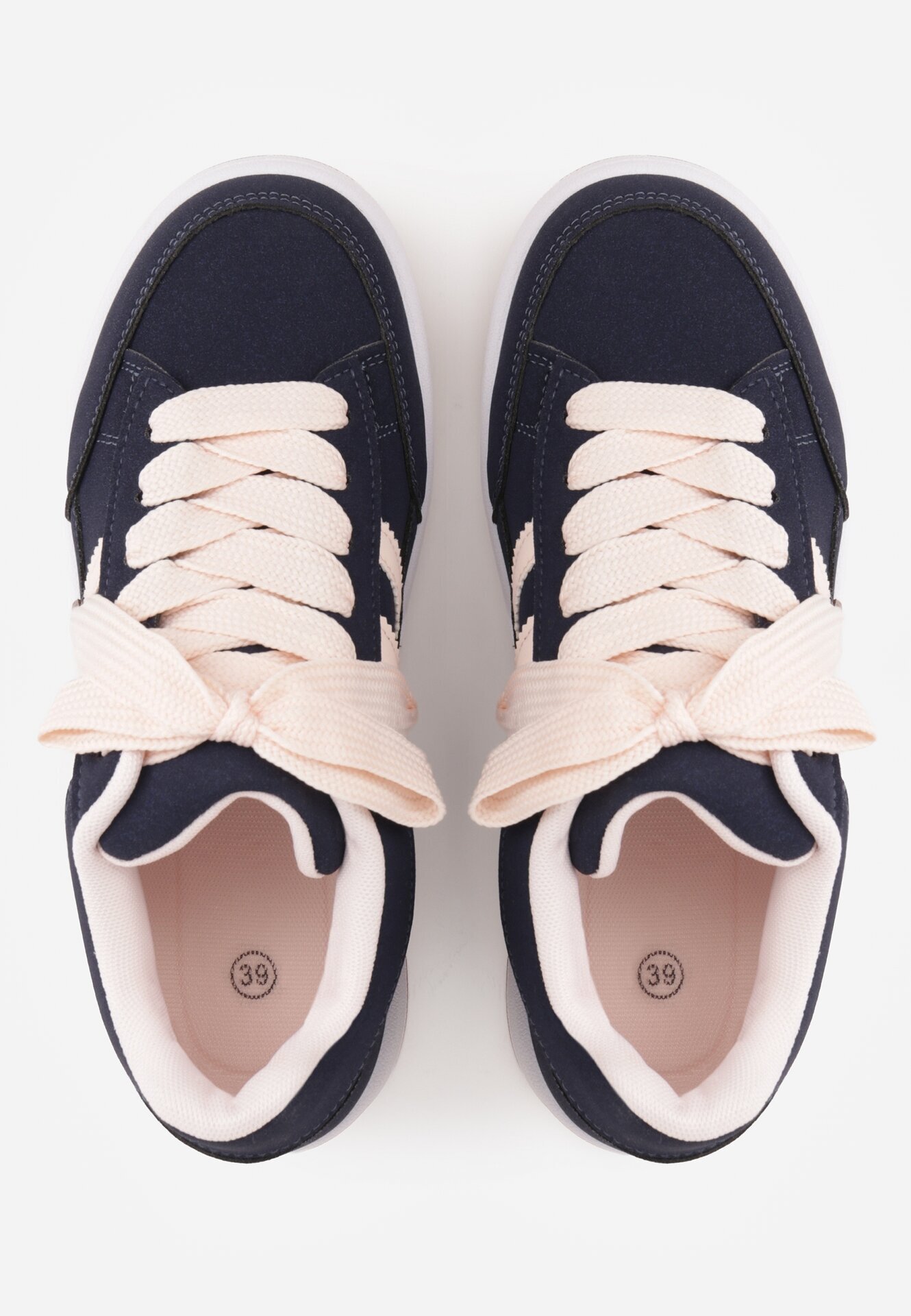  Sneakers Casual cu cusături decorative și benzi laterale Ariesera Bleumarin