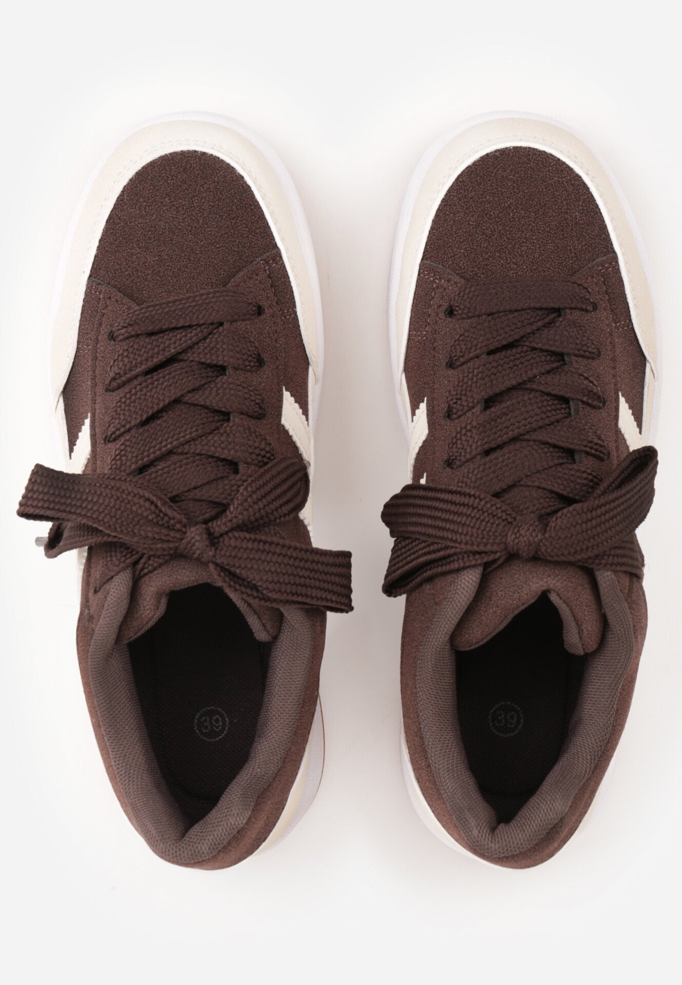  Sneakers Casual cu cusături decorative și benzi laterale Ariesera Maro