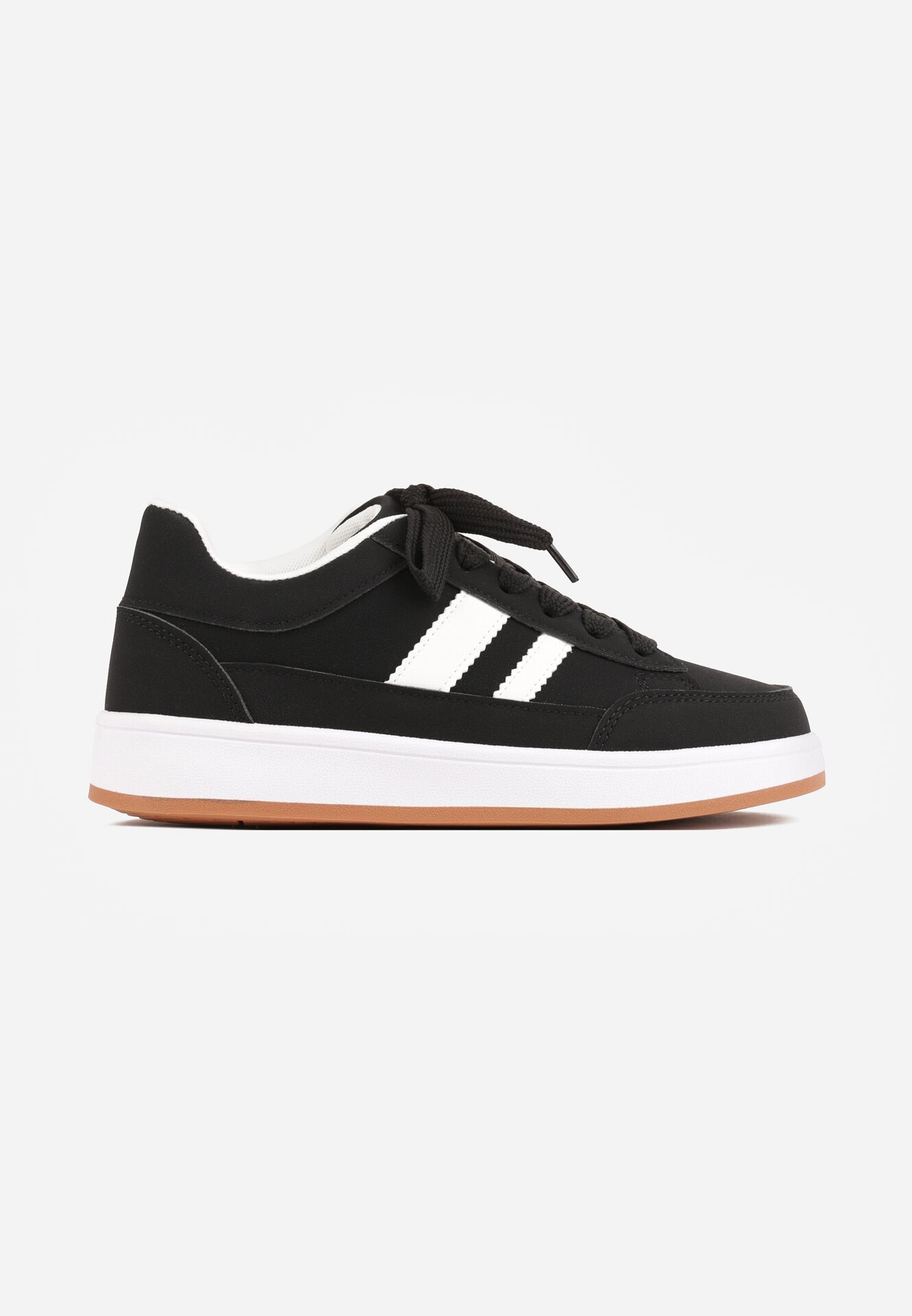  Sneakers Casual cu cusături decorative și benzi laterale Ariesera Negri