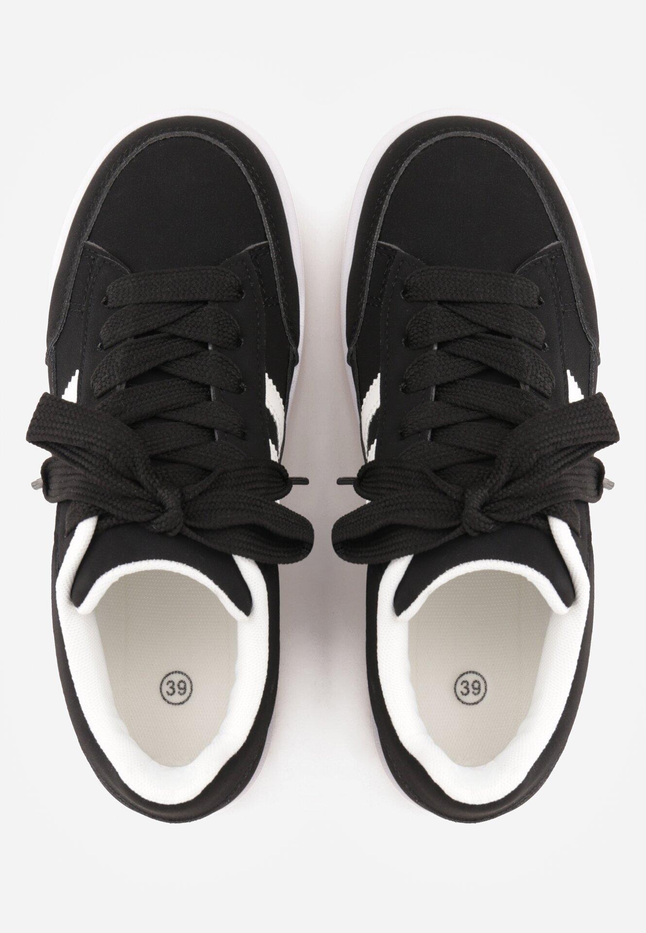  Sneakers Casual cu cusături decorative și benzi laterale Ariesera Negri