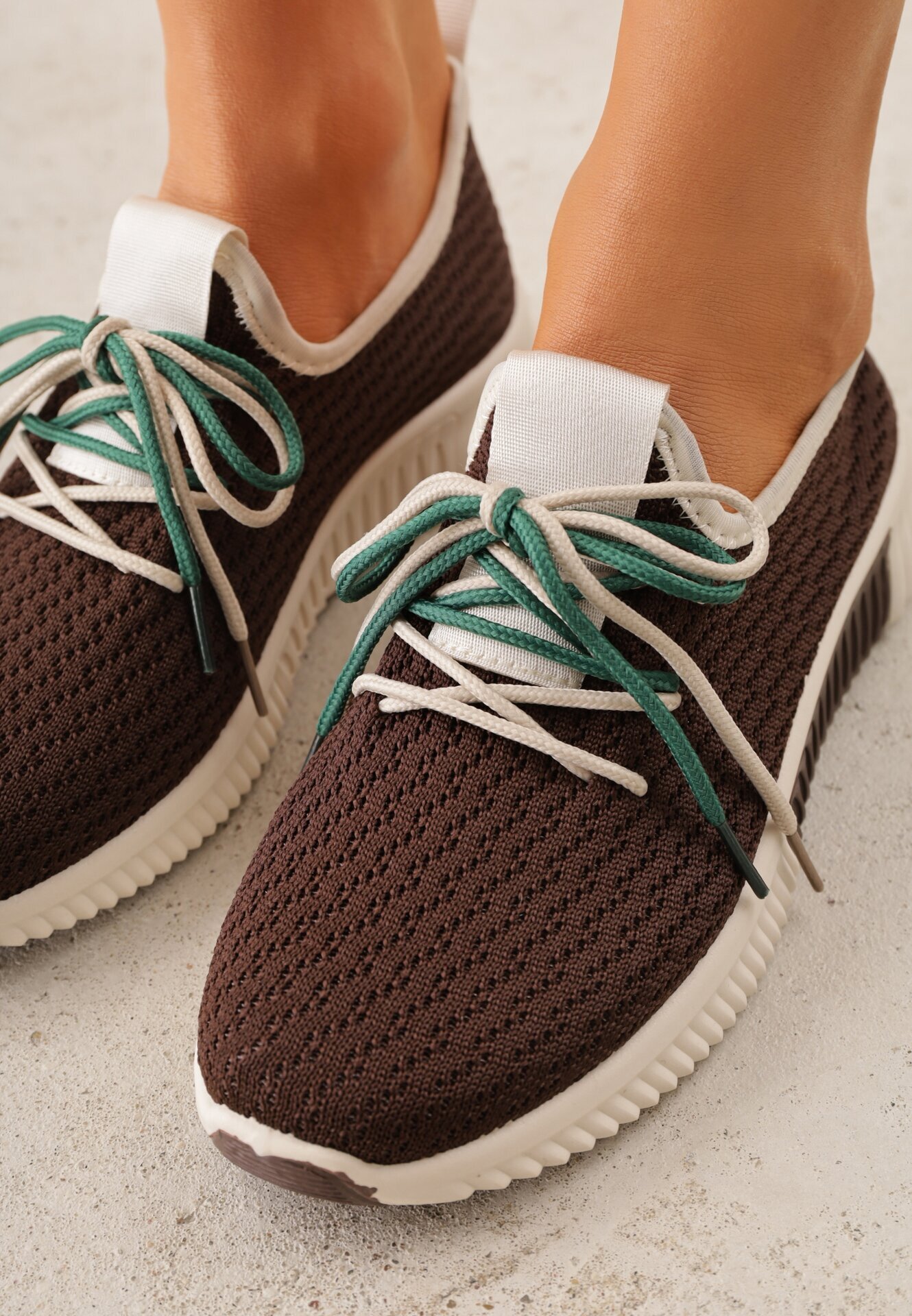  Sneakers Maro cu șireturi duble Dorielle