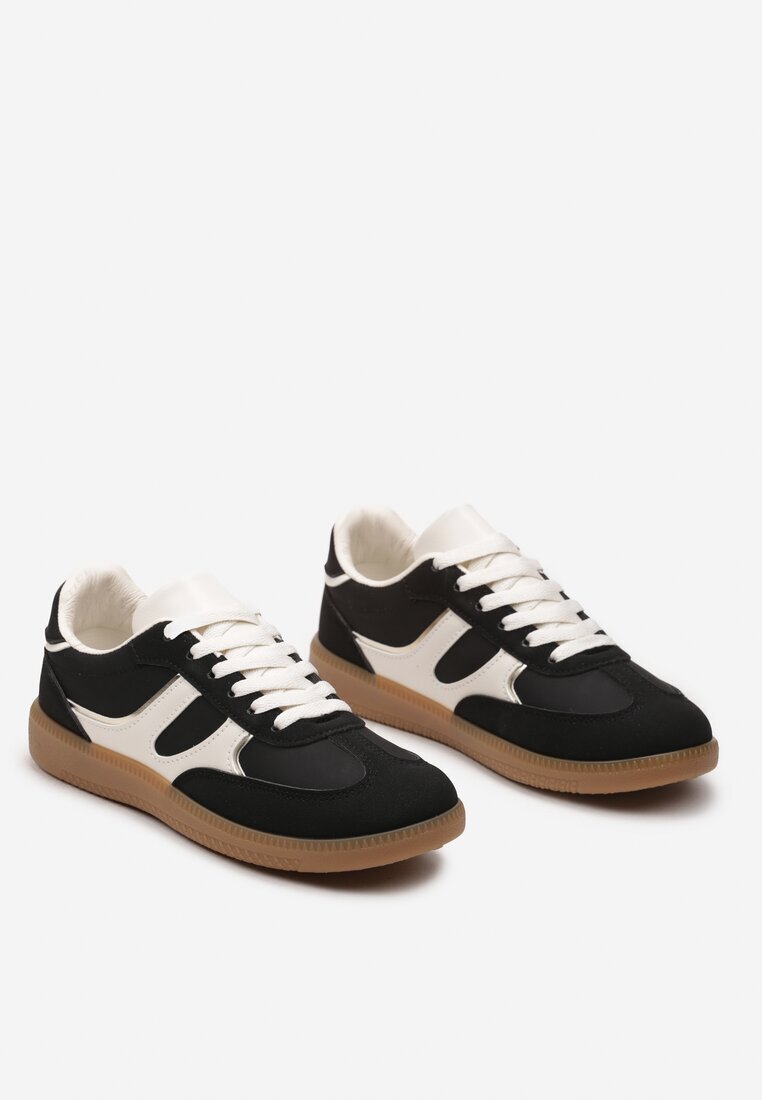  Sneakers Negri cu Carâmb Scurt cu Cusături Wilnlow
