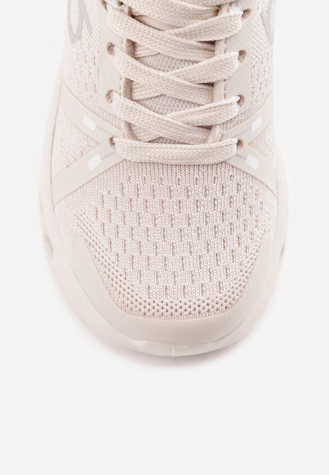 Sneakers sport cu fețe embosate Kateni Bej cu Bej cu maro