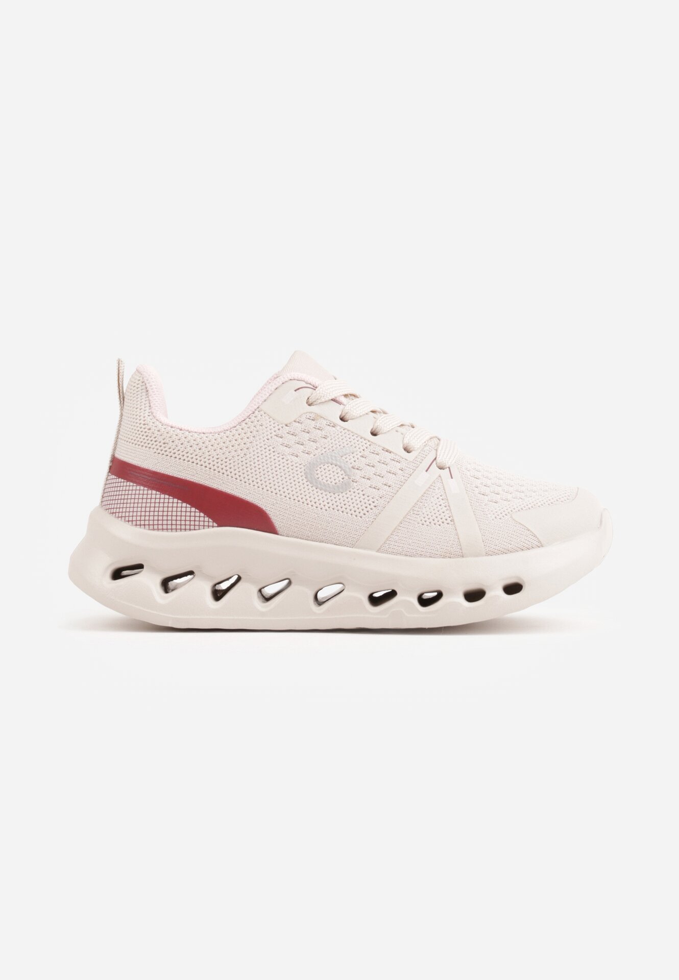 Sneakers sport cu fețe embosate Kateni Bej cu Bej cu roz