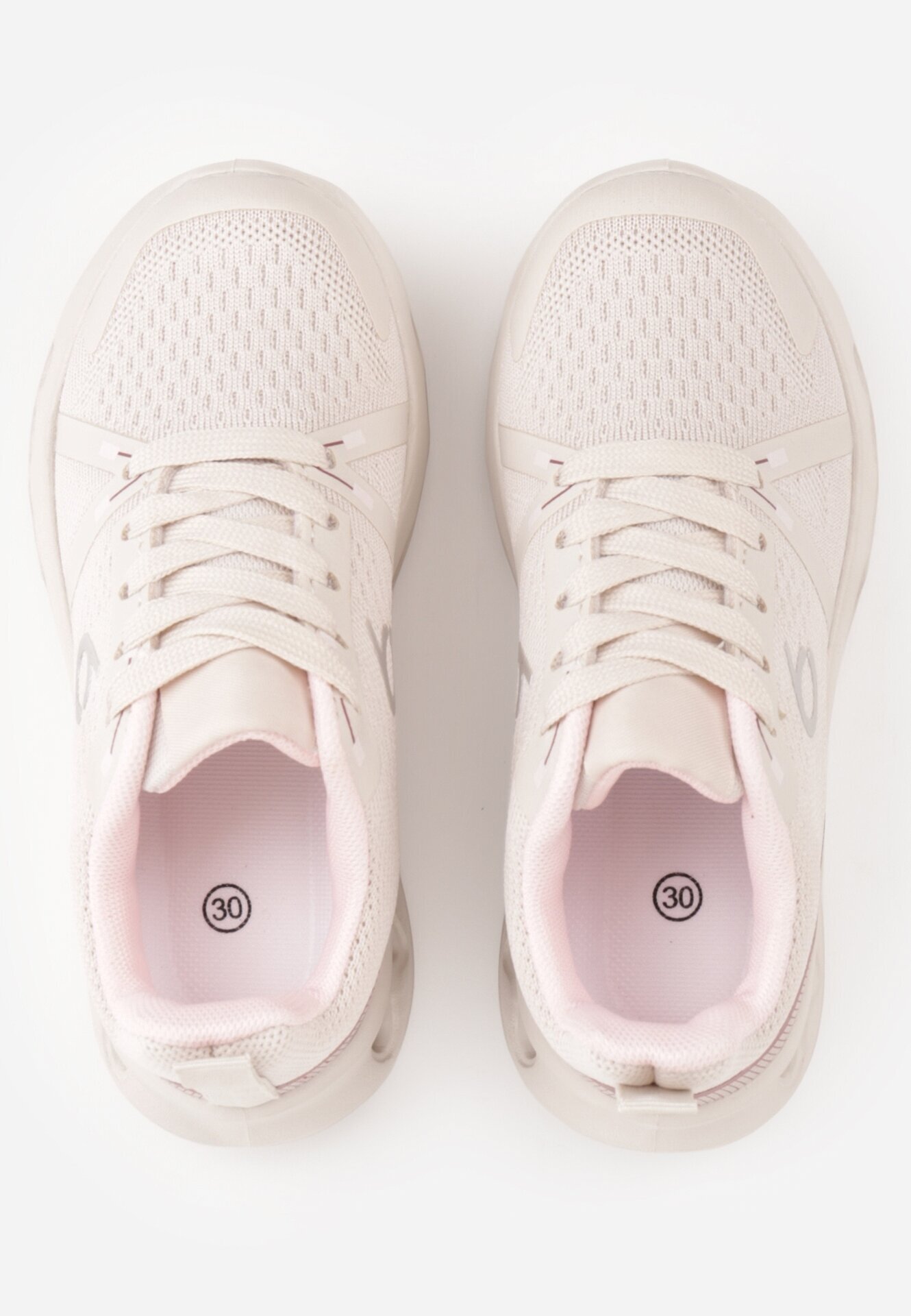  Sneakers sport cu fețe embosate Kateni Bej cu Bej cu roz