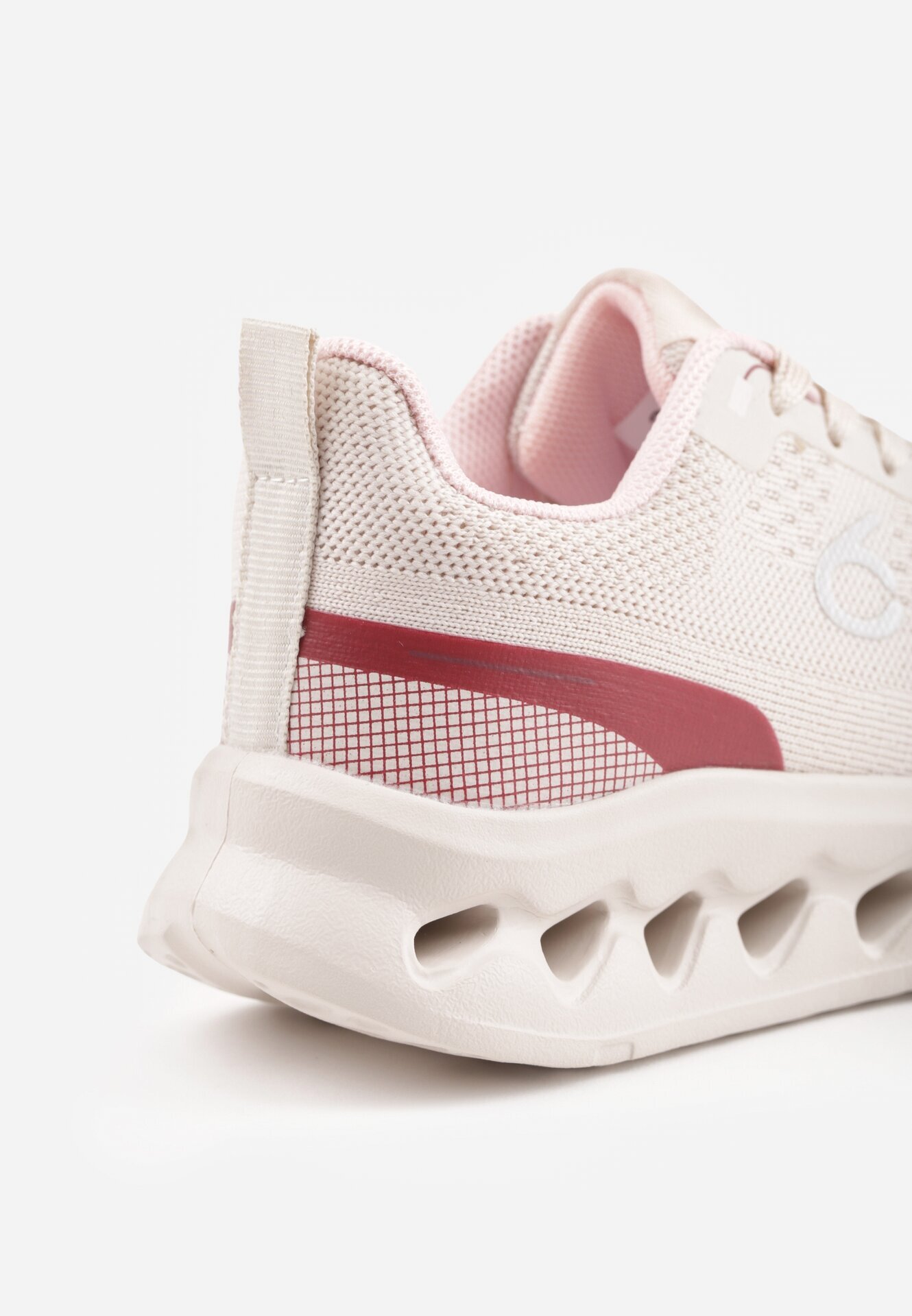  Sneakers sport cu fețe embosate Kateni Bej cu Bej cu roz