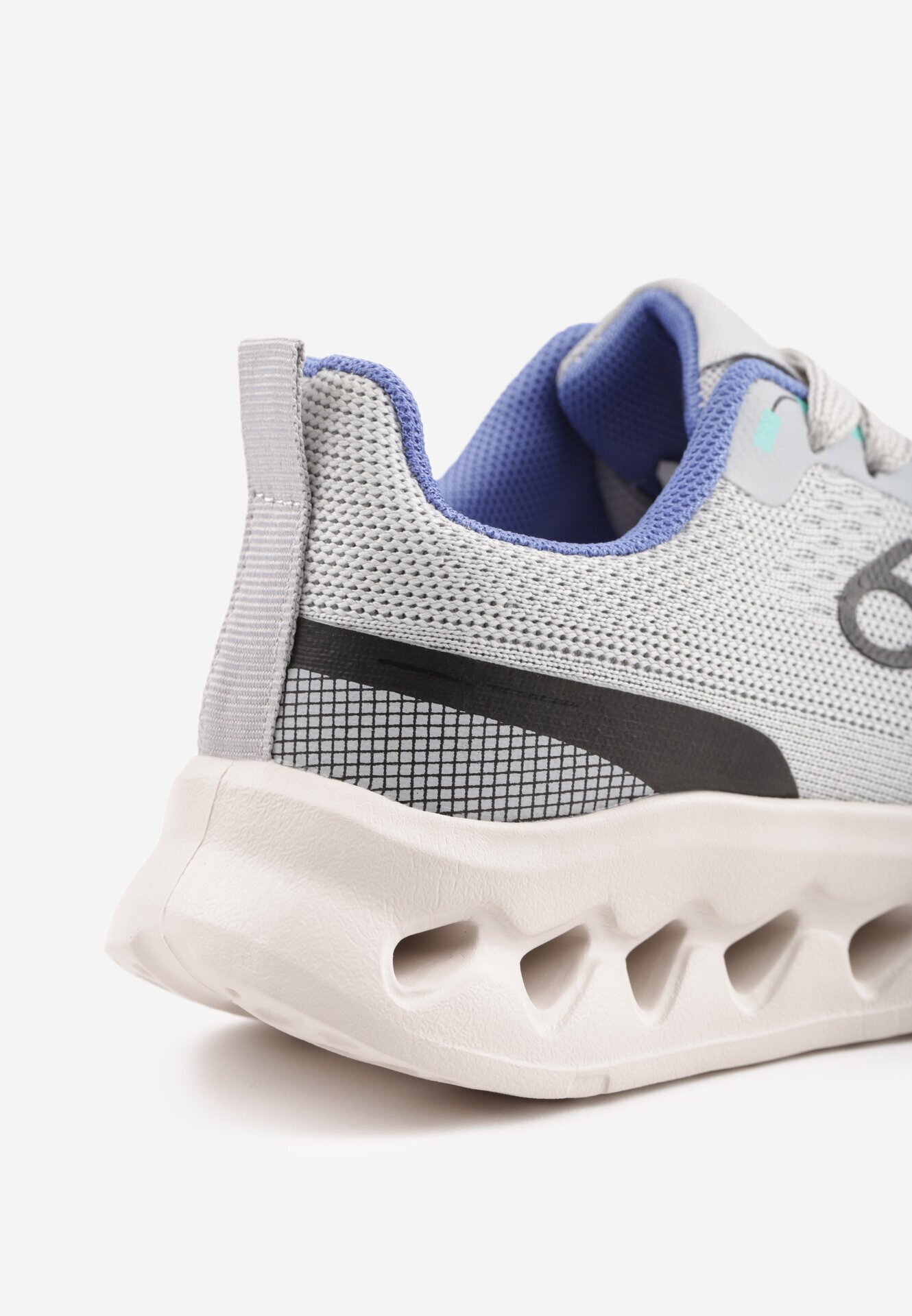  Sneakers sport cu fețe embosate Kateni Bej cu Gri cu albastru