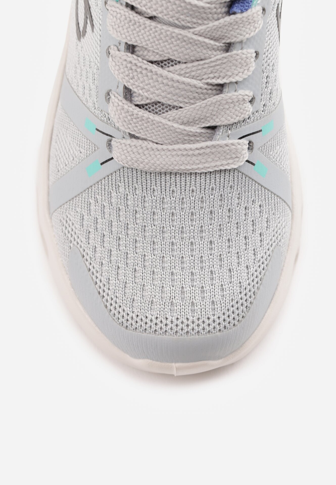  Sneakers sport cu fețe embosate Kateni Bej cu Gri cu albastru