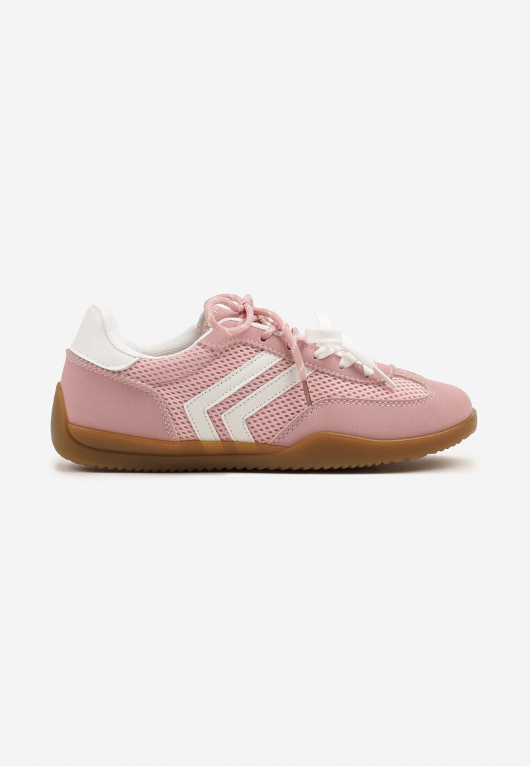  Sneakers Tenisi Roz cu Motiv Geometric Telanilia