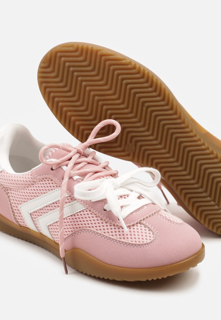  Sneakers Tenisi Roz cu Motiv Geometric Telanilia