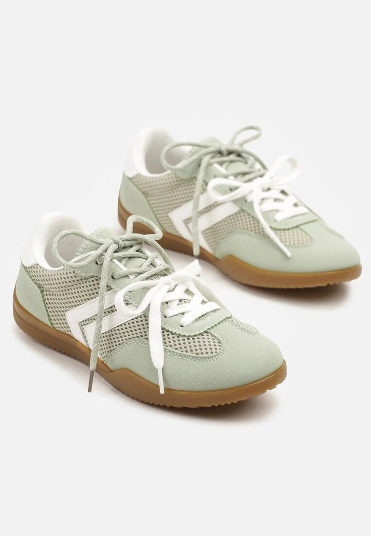  Sneakers Teniși Verde deschis cu Motiv Geometric Telanilia