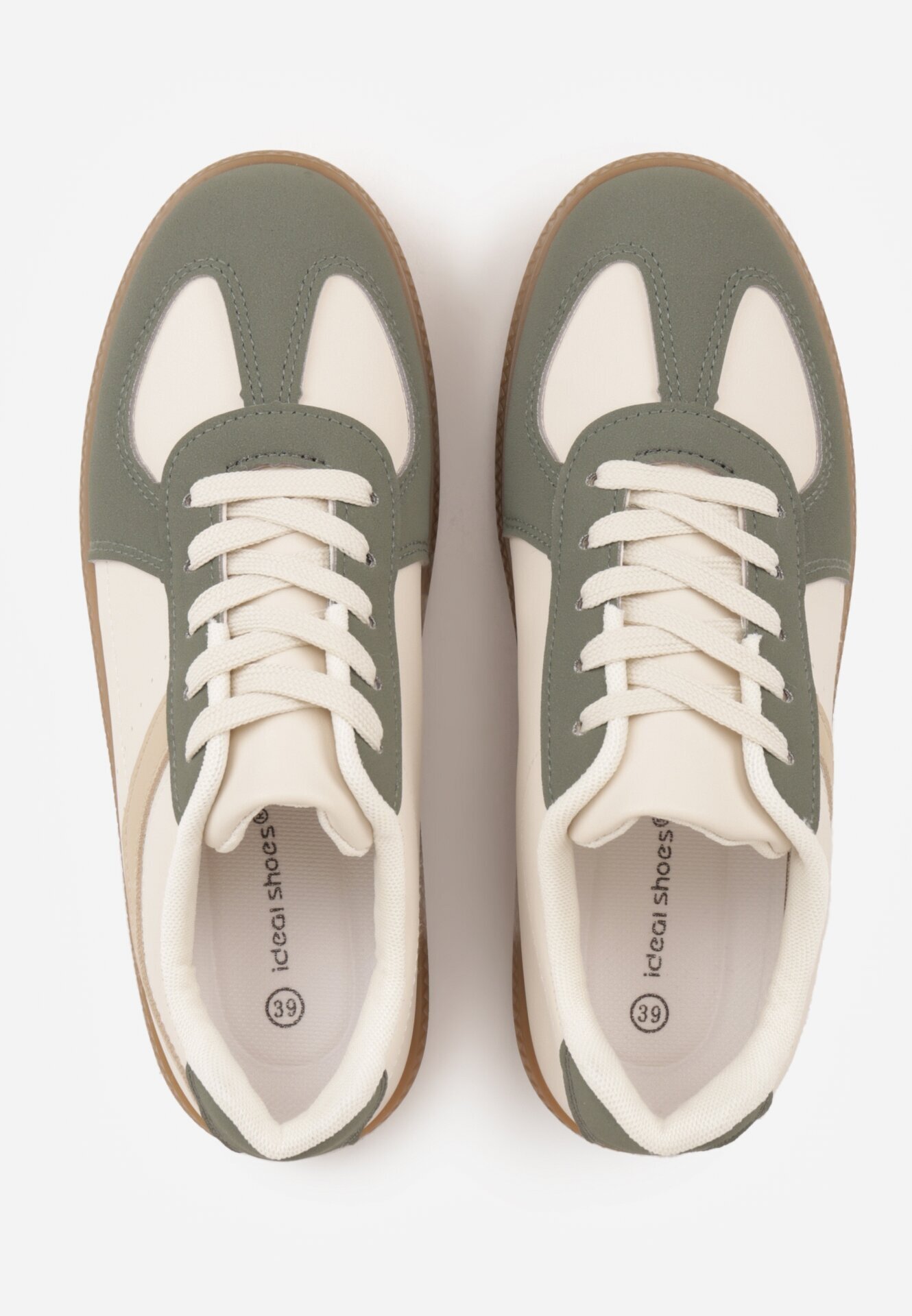  Sneakers Verzi cu Talpă Groasă și Inserții Decorative Galivia