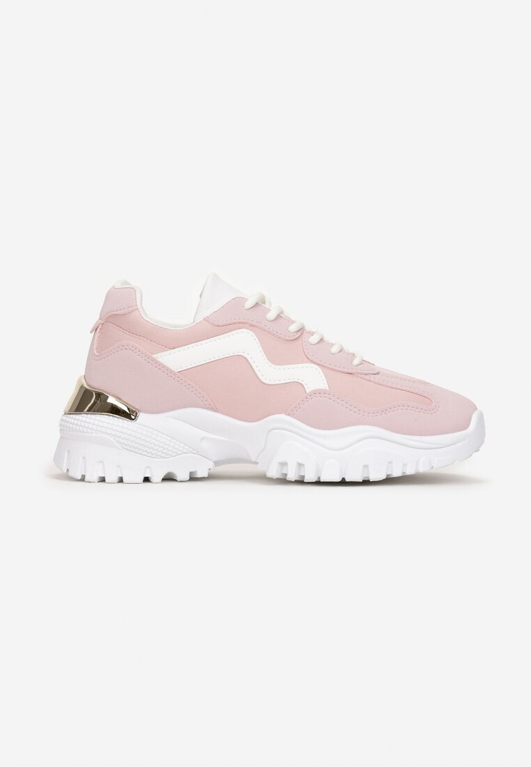  Sneakersi Roz cu Talpă Masivă și Inserție Strălucitoare Skyletia