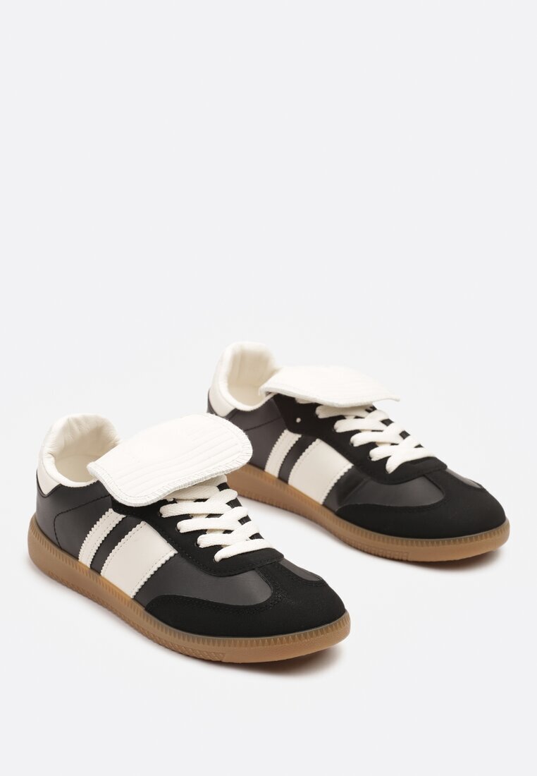  Sneakersi Tenisi Negri Decorați cu pliu Myrloria