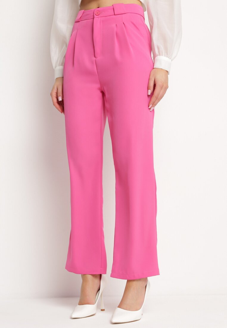 sophyline Pantaloni Fuchsia de costum cu fermoar Allegretta