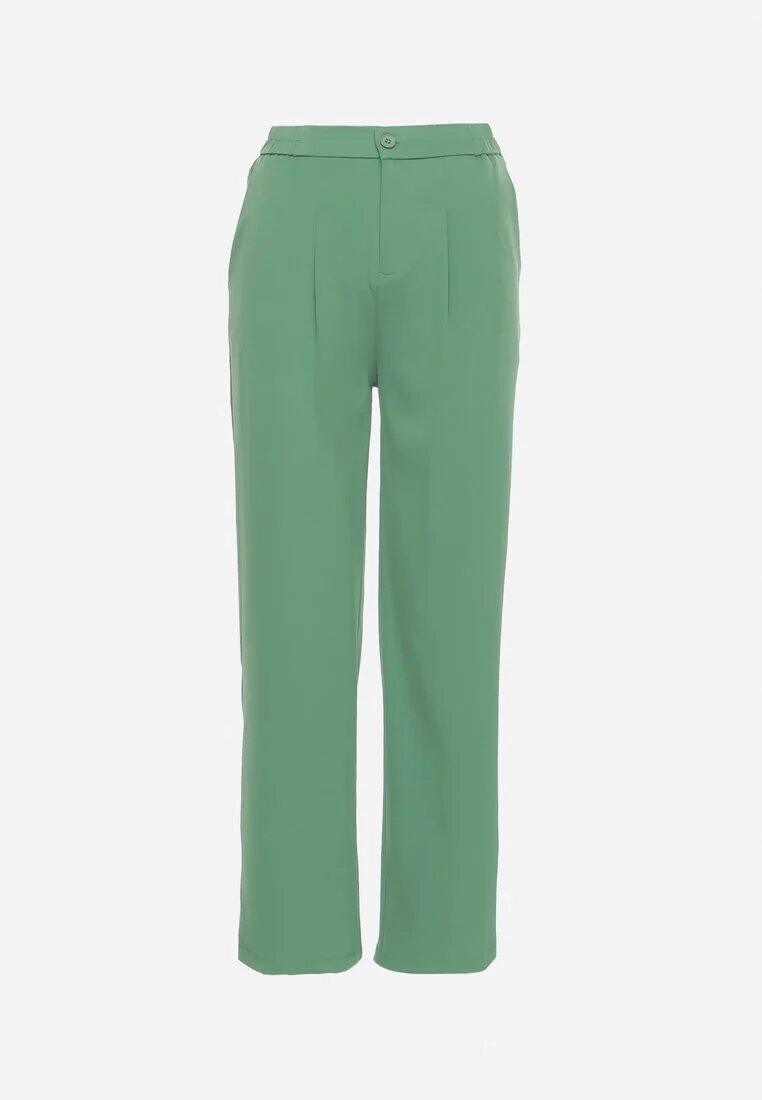 sophyline Pantaloni Verzi Eleganti Largi cu Talie Elastică și Fermoar Barcarola