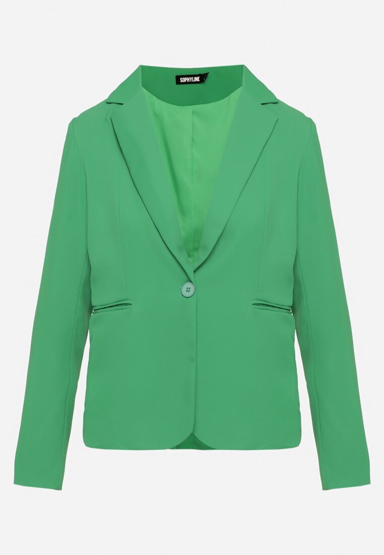 sophyline Sacou Verde închis cu nasture cu buzunare Parveta