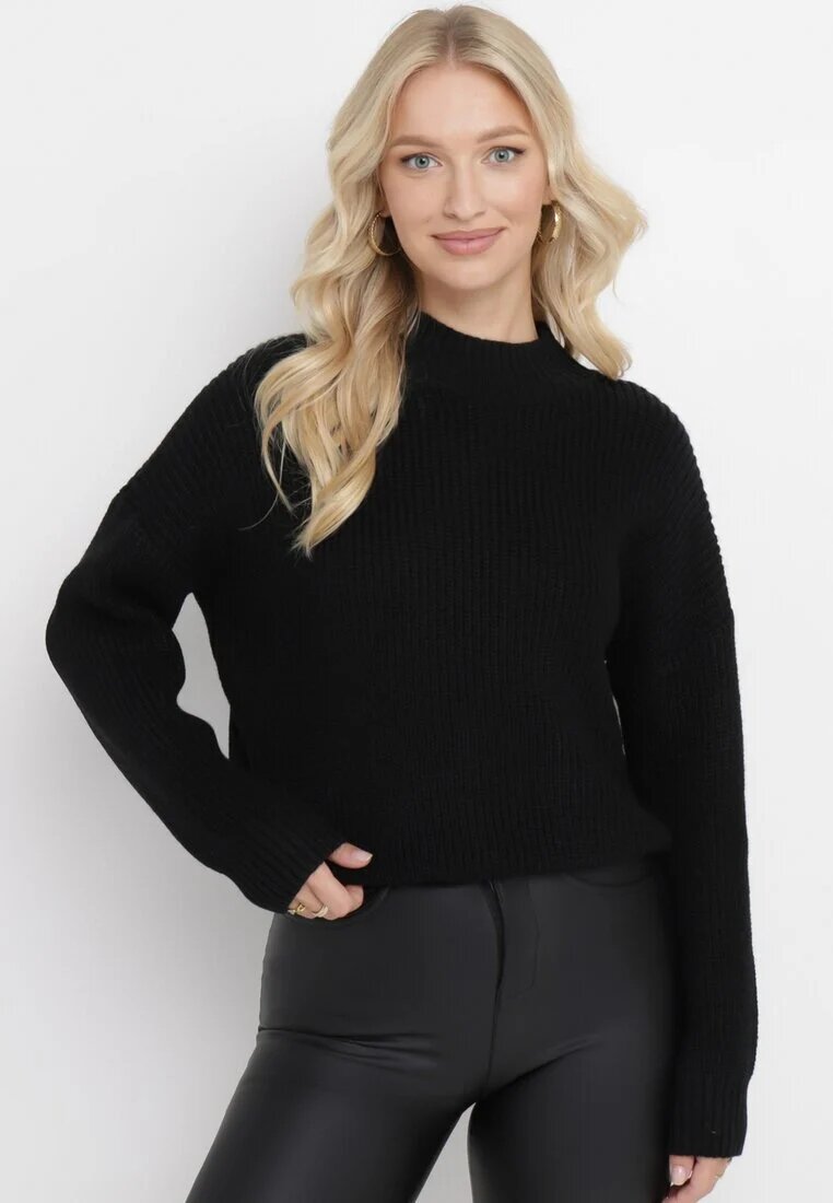 studio eleven Pulover Negru Striat tip Maletă Afromava