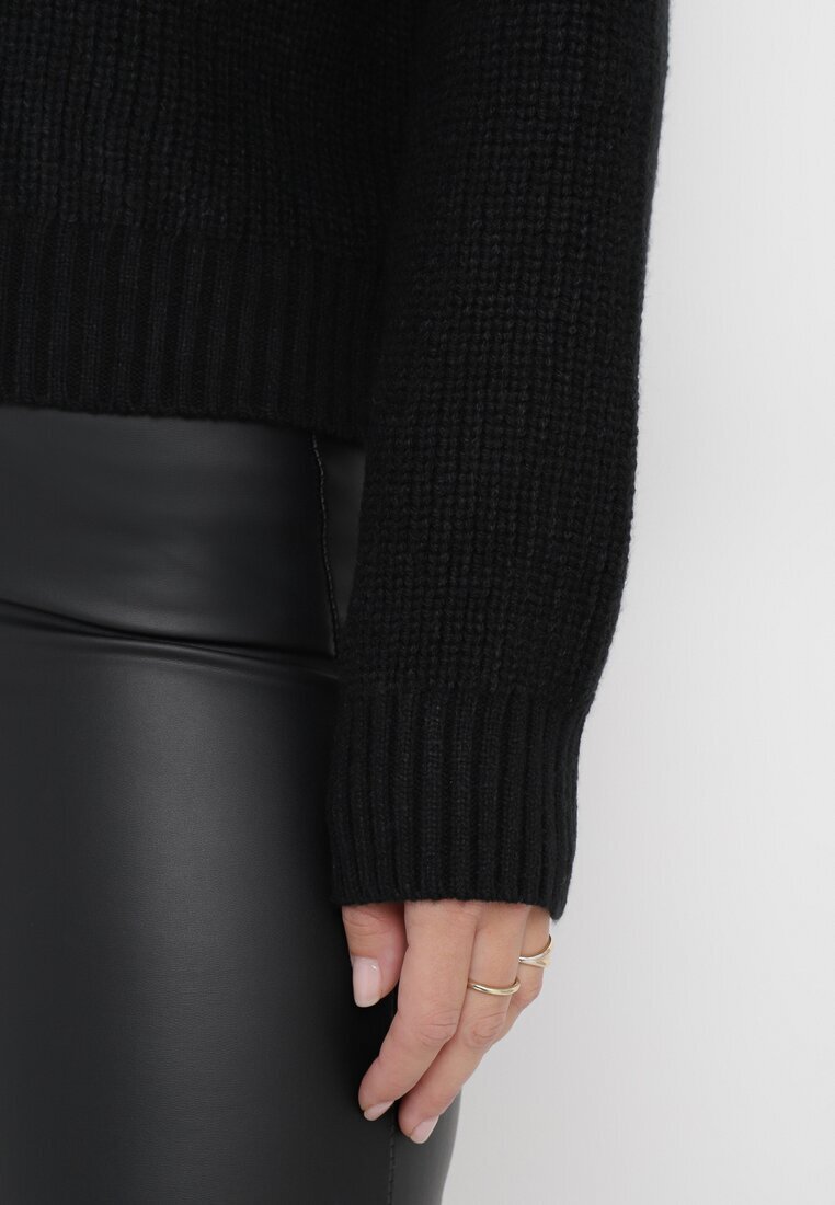 studio eleven Pulover Negru Striat tip Maletă Afromava