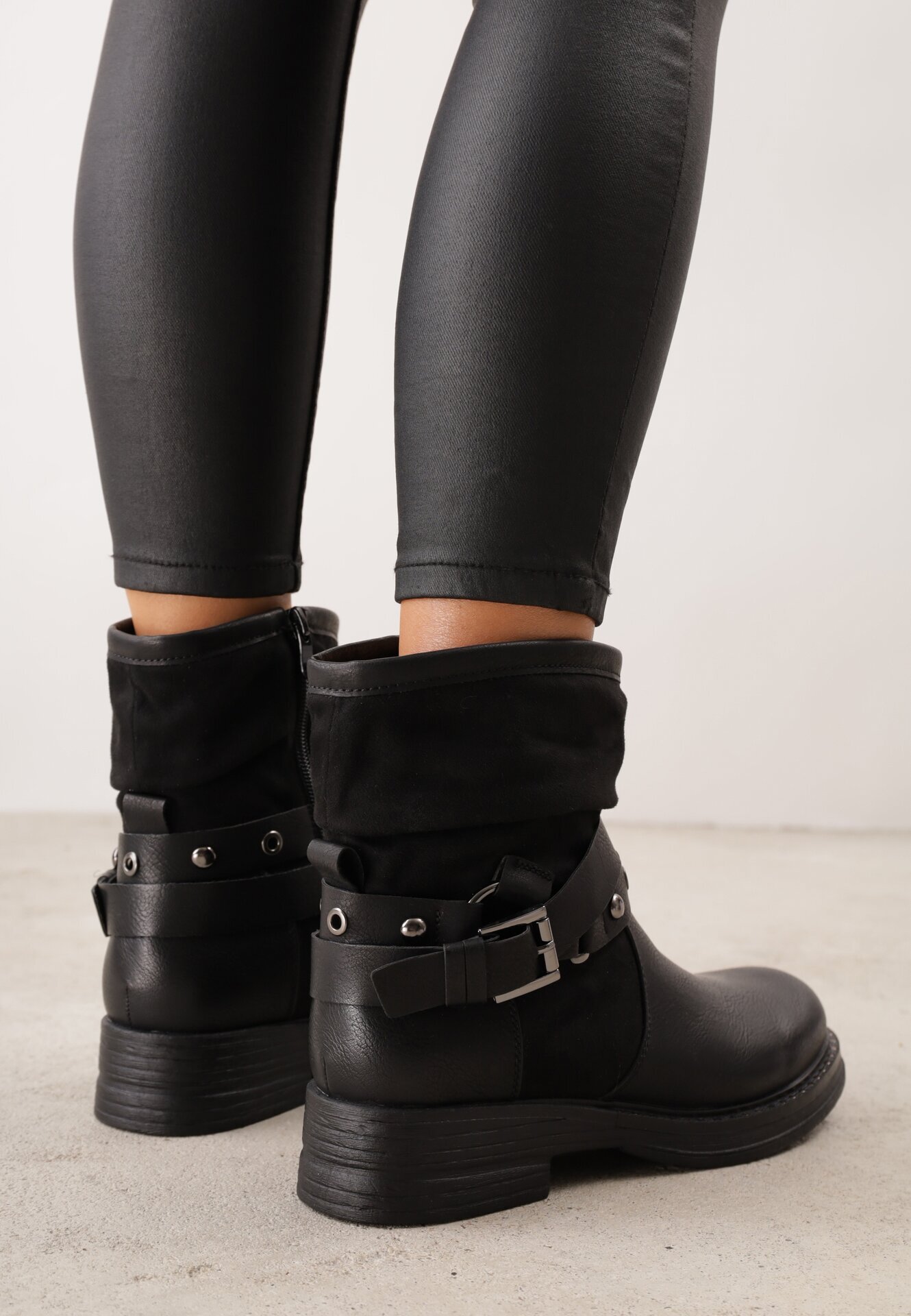 super mode Botine Negre