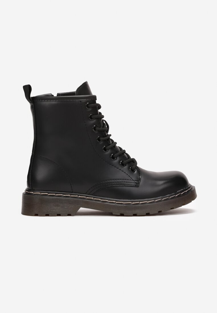 super mode Botine worker Negre cu șireturi Eroania
