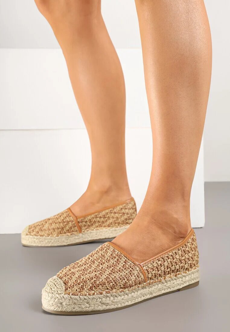 super mode Espadrile bej închis cu împletitură decorativă Nimilithae