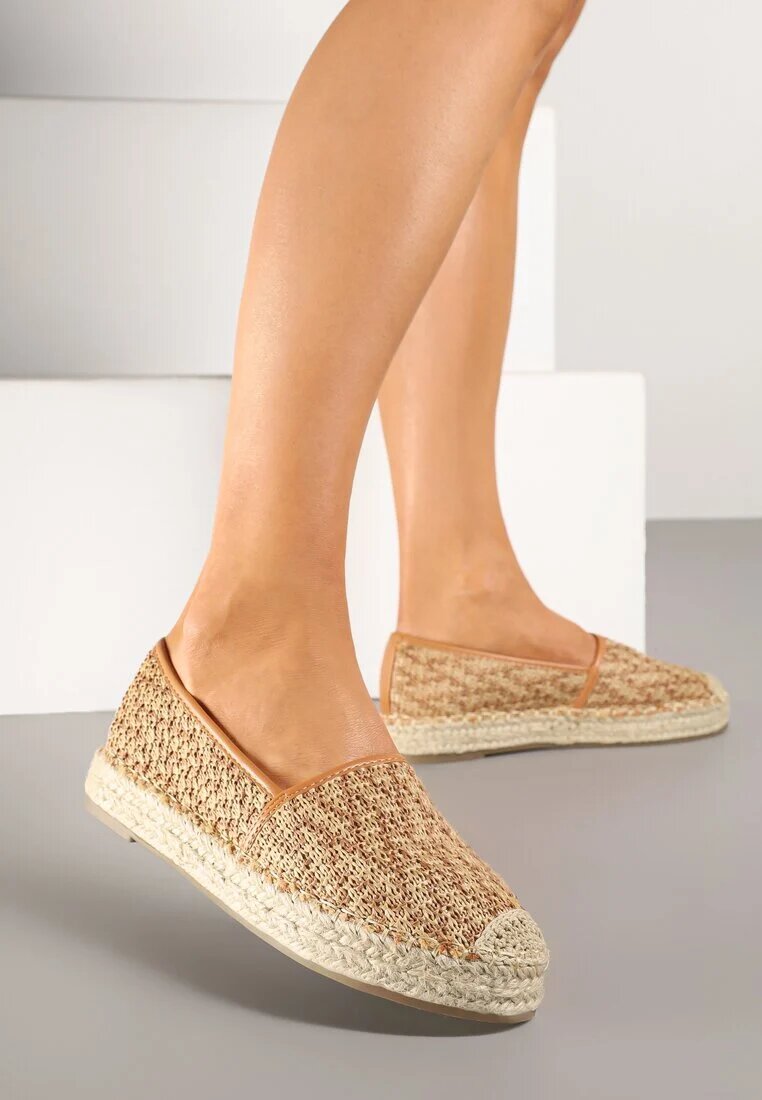 super mode Espadrile bej închis cu împletitură decorativă Nimilithae