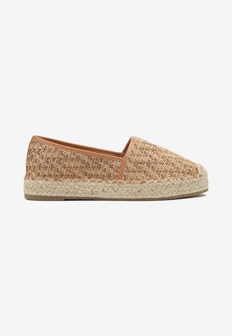 super mode Espadrile bej închis cu împletitură decorativă Nimilithae