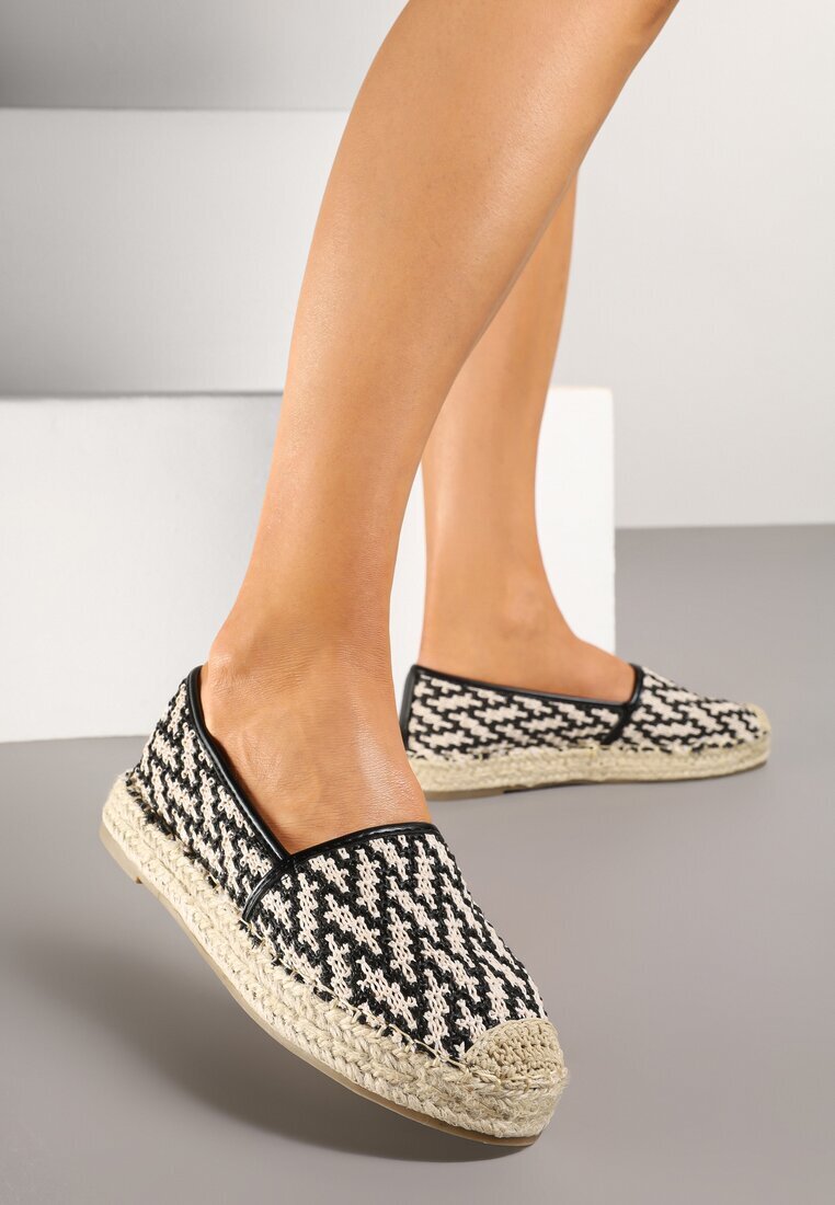 super mode Espadrile Negre cu împletitură decorativă Nimilithae