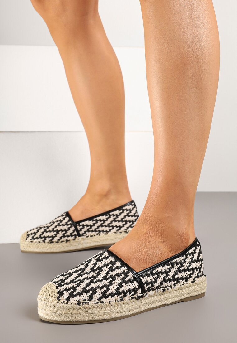 super mode Espadrile Negre cu împletitură decorativă Nimilithae