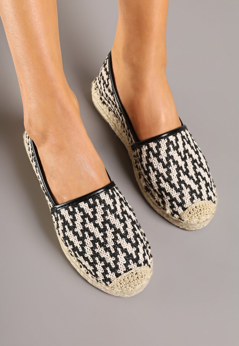 super mode Espadrile Negre cu împletitură decorativă Nimilithae