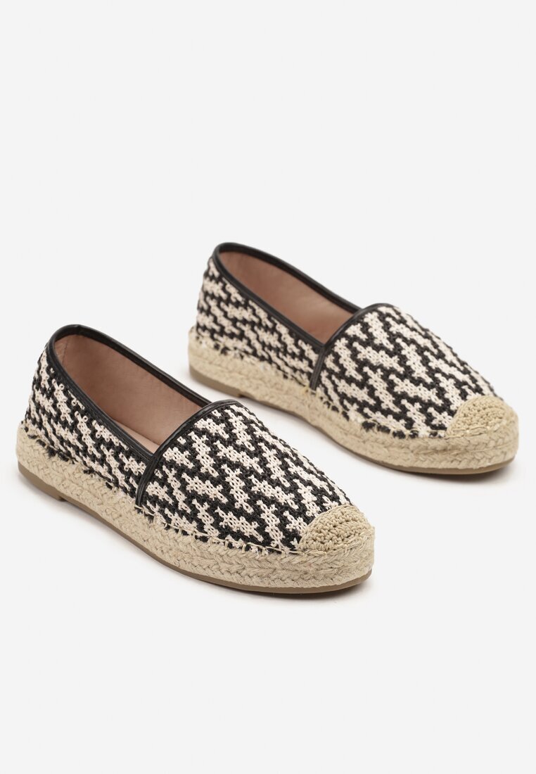 super mode Espadrile Negre cu împletitură decorativă Nimilithae