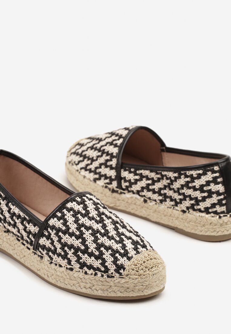 super mode Espadrile Negre cu împletitură decorativă Nimilithae