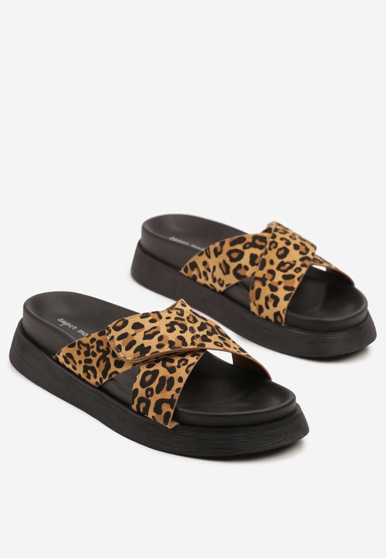 super mode Papuci leopard sport cu scai Mevallia