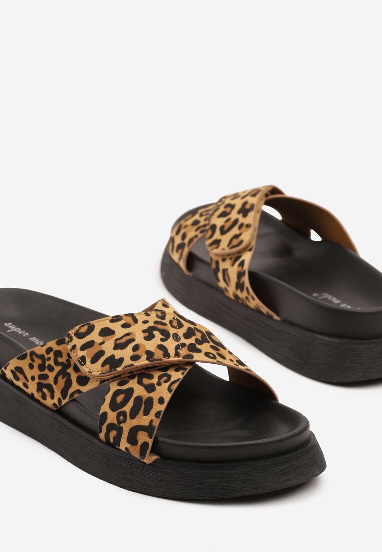 super mode Papuci leopard sport cu scai Mevallia