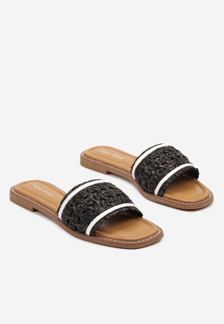 super mode Papuci Negre în Stil Boho Nimietta