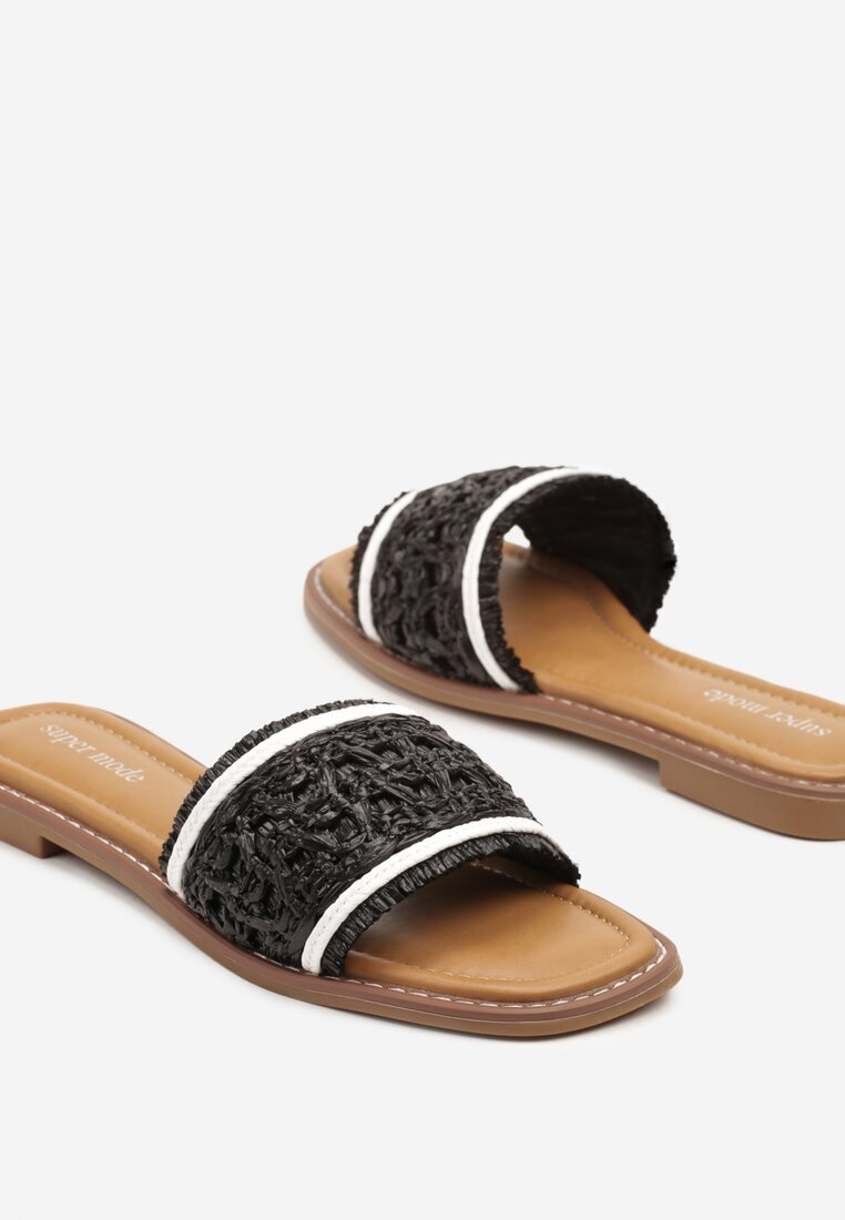 super mode Papuci Negre în Stil Boho Nimietta