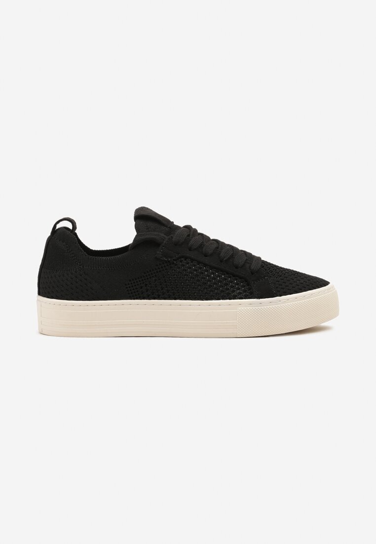 super mode Sneakers negre cu carâmb din plasă și fir metalic Nimiovana