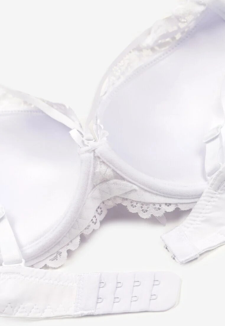  Sutien Alb Din dantelă Push-Up cu Zirconii Decorative Hevantia
