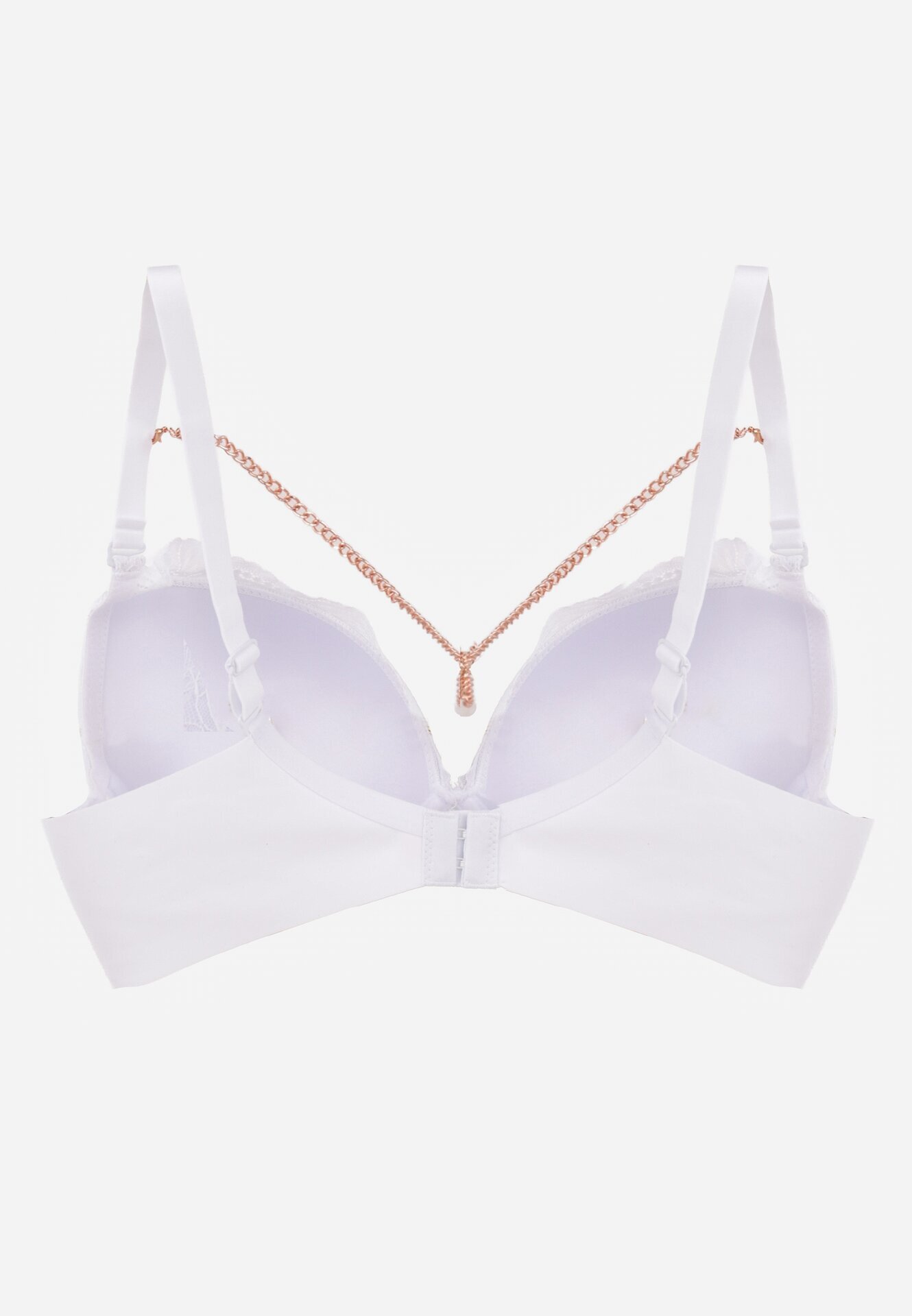  Sutien Alb Push Up cu lănțișor care imită un colier Amarainna