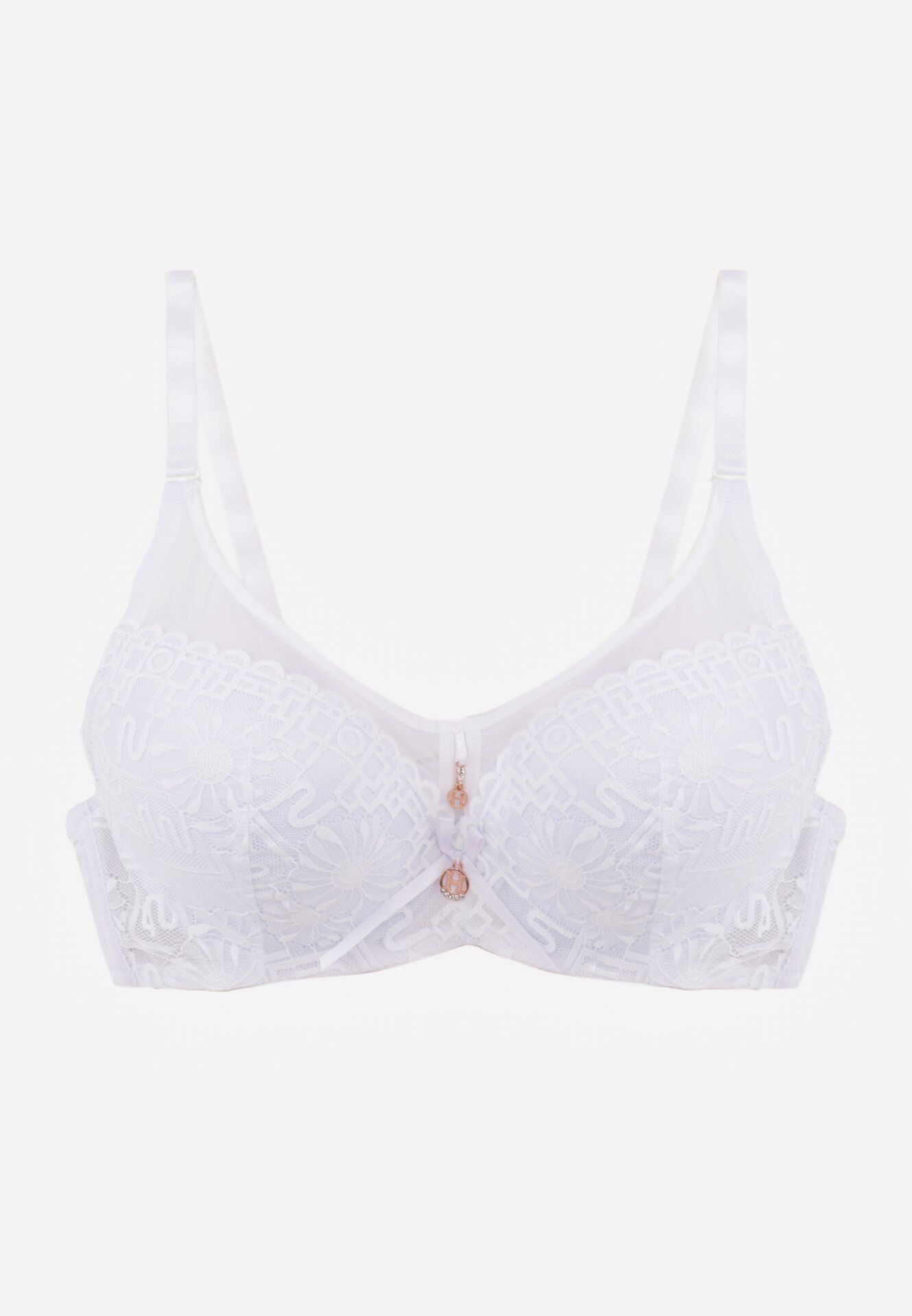  Sutien Alb tip Full Cup cu dantelă Ravisella