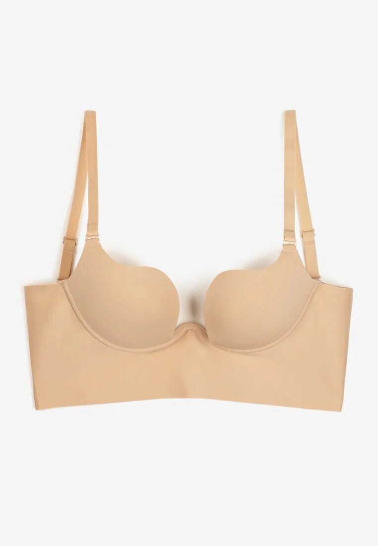  Sutien Bej Cupe C Push-up cu bretele reglabile Mivitha