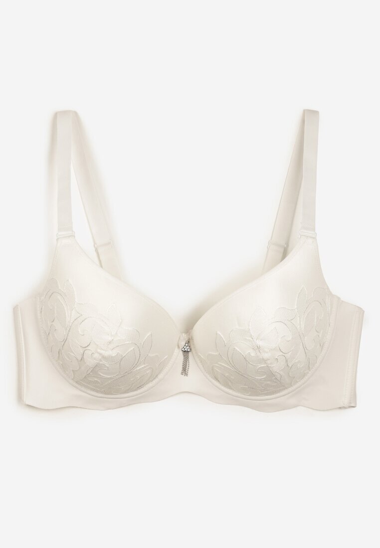 Sutien Bej deschis Full Cup cu Dantelă Delicată Timaole