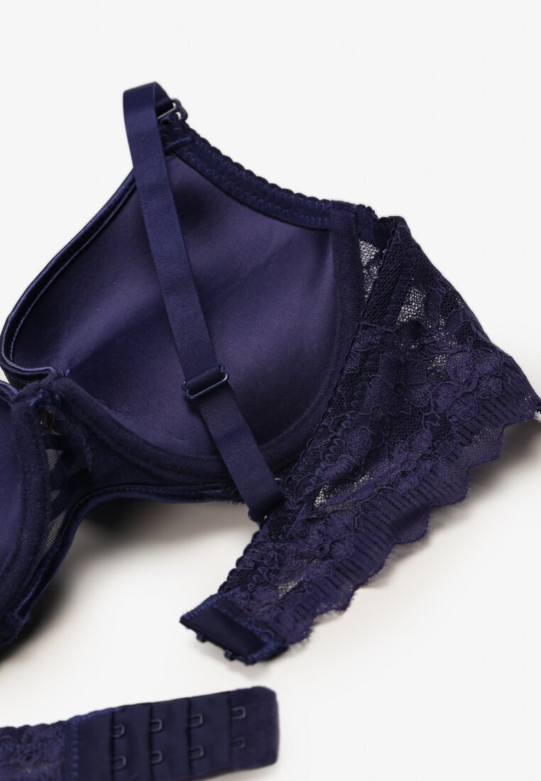  Sutien Bleumarin Push-up cu dantelă Alorive