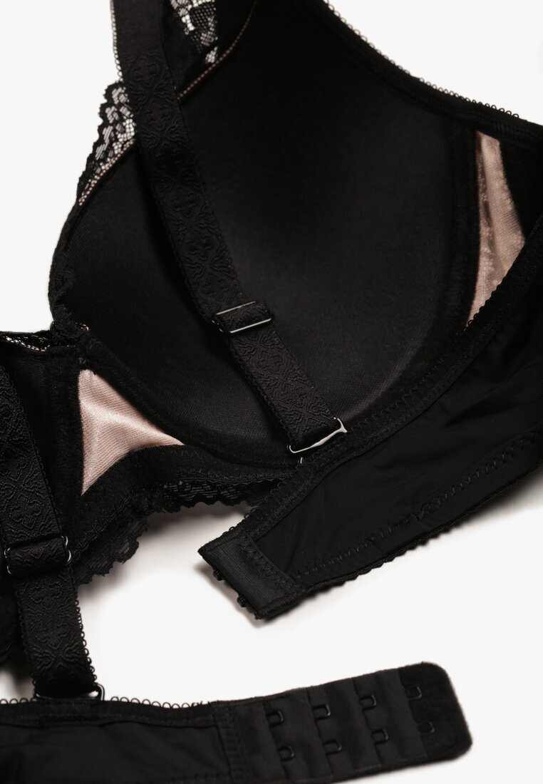  Sutien Negru-Bej dantelat Push-up Vectora