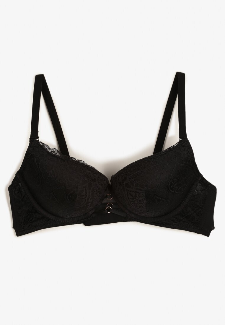  Sutien Negru Dantelat Cupa C cu agrafe Maileen
