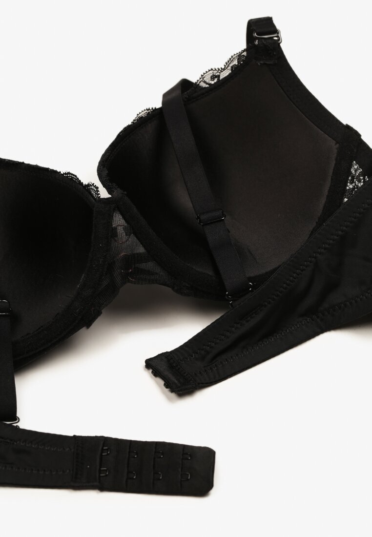  Sutien Negru Dantelat Cupa C cu agrafe Maileen